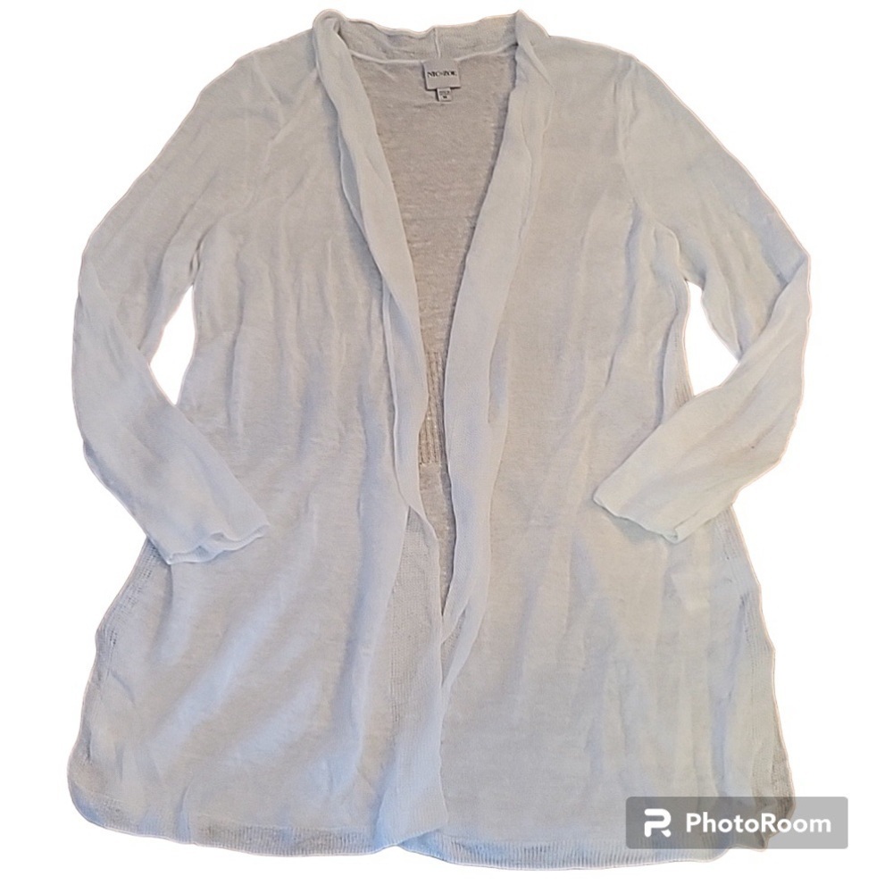 Nic + Zoe Coffee Run Long Open neckline Long Bishop Sleeve XL, tiny whole fixed